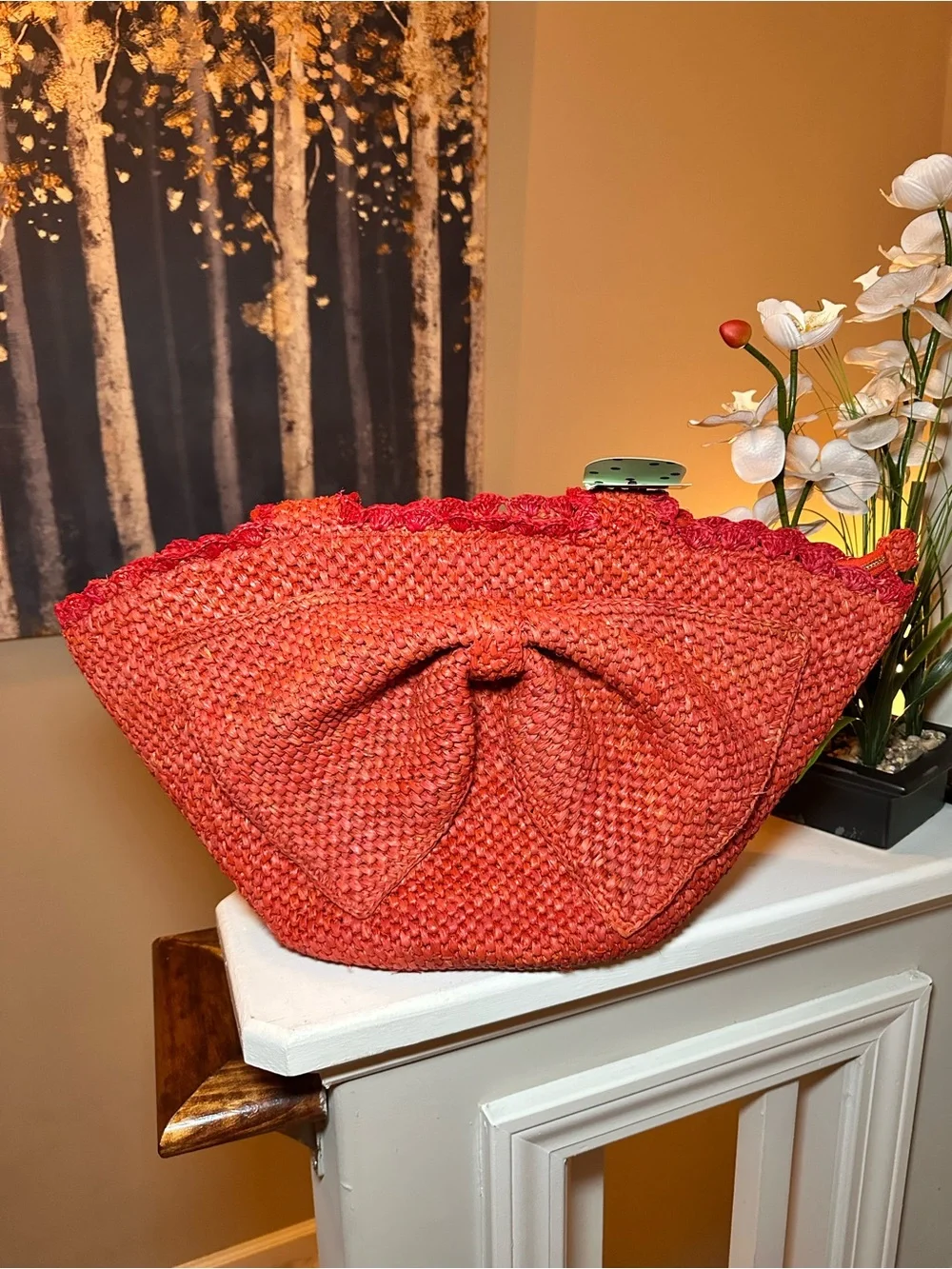 kate spade x Target Woven straw tote with bow detail